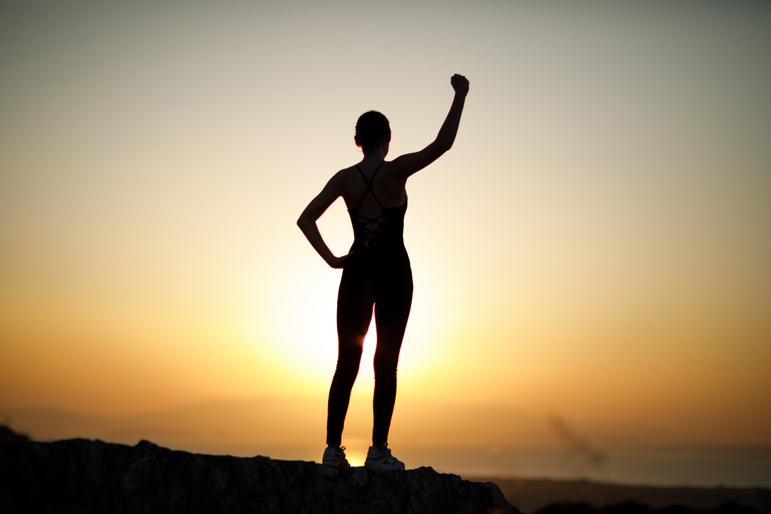 Power woman silhouette